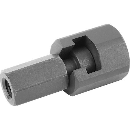 Kipp Quick-Fit Coupling W. Radial Offset Comp. D=M16 Steel, Internal Thread K0709.16